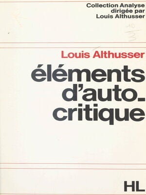 cover image of Éléments d'autocritique